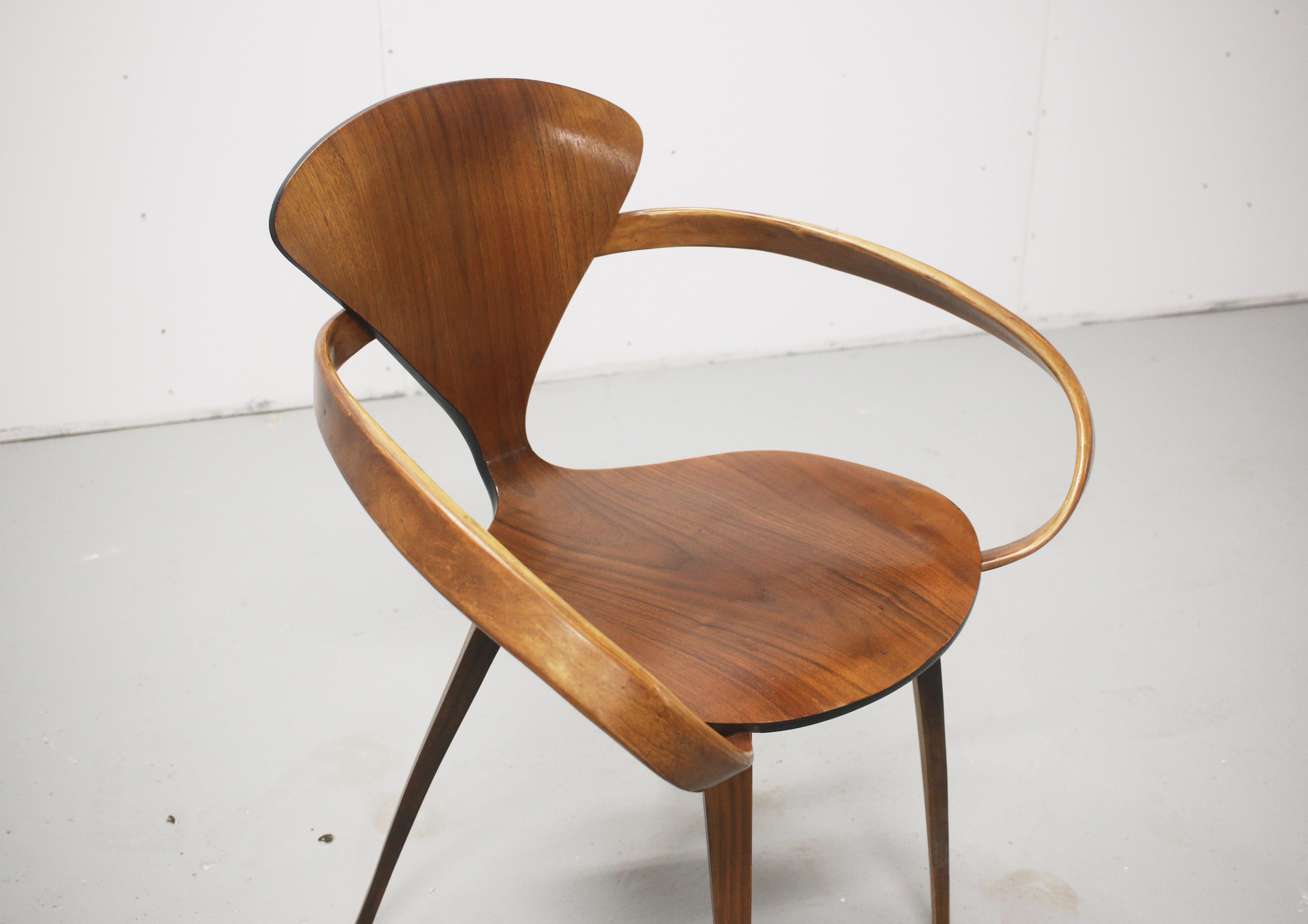 American Norman Cherner Pretzel Dining Chair, Made by Plycraft, USA, 1960s