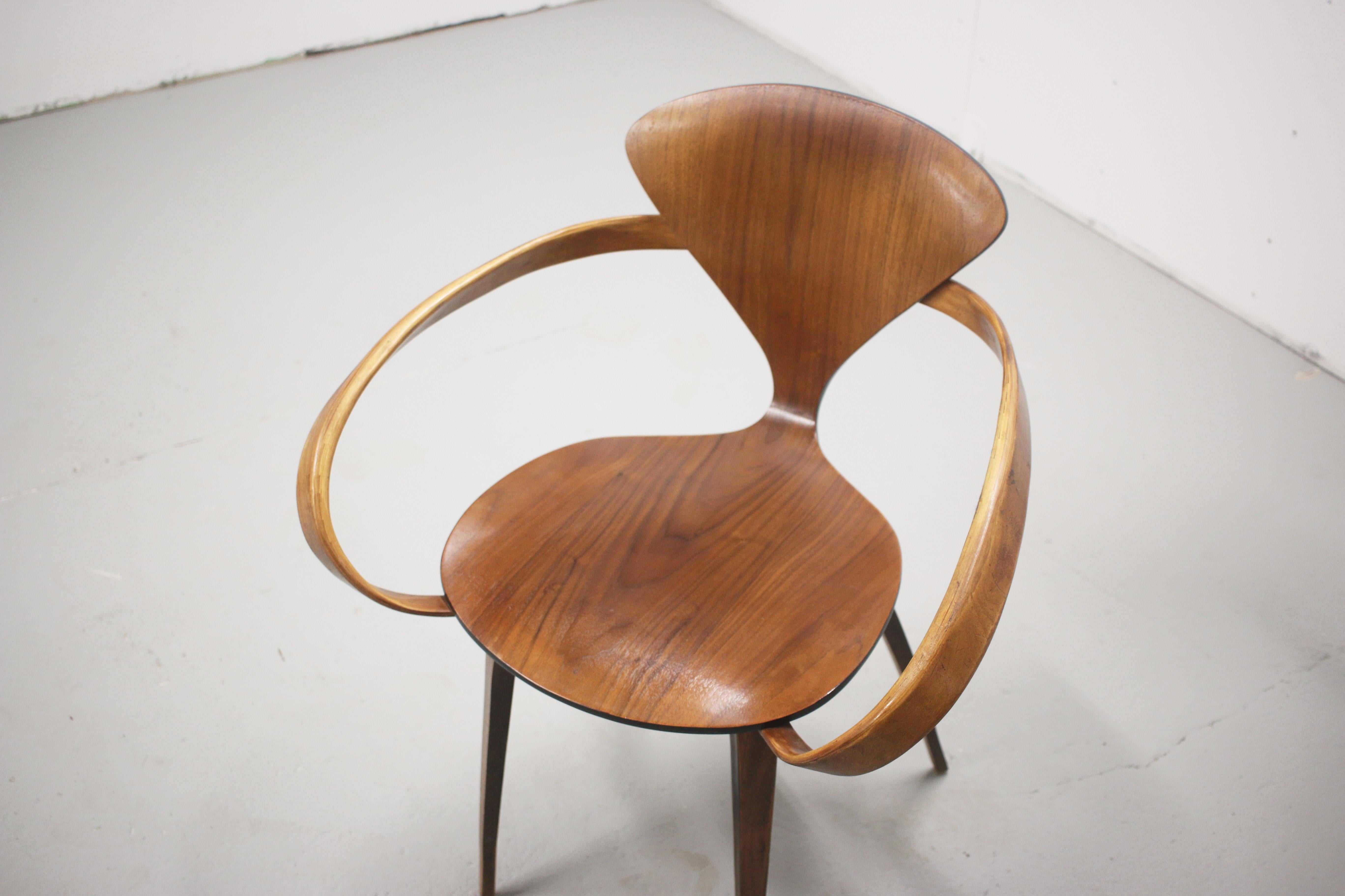 Norman Cherner Pretzel Dining Chair, Made by Plycraft, USA, 1960s In Good Condition In London, GB