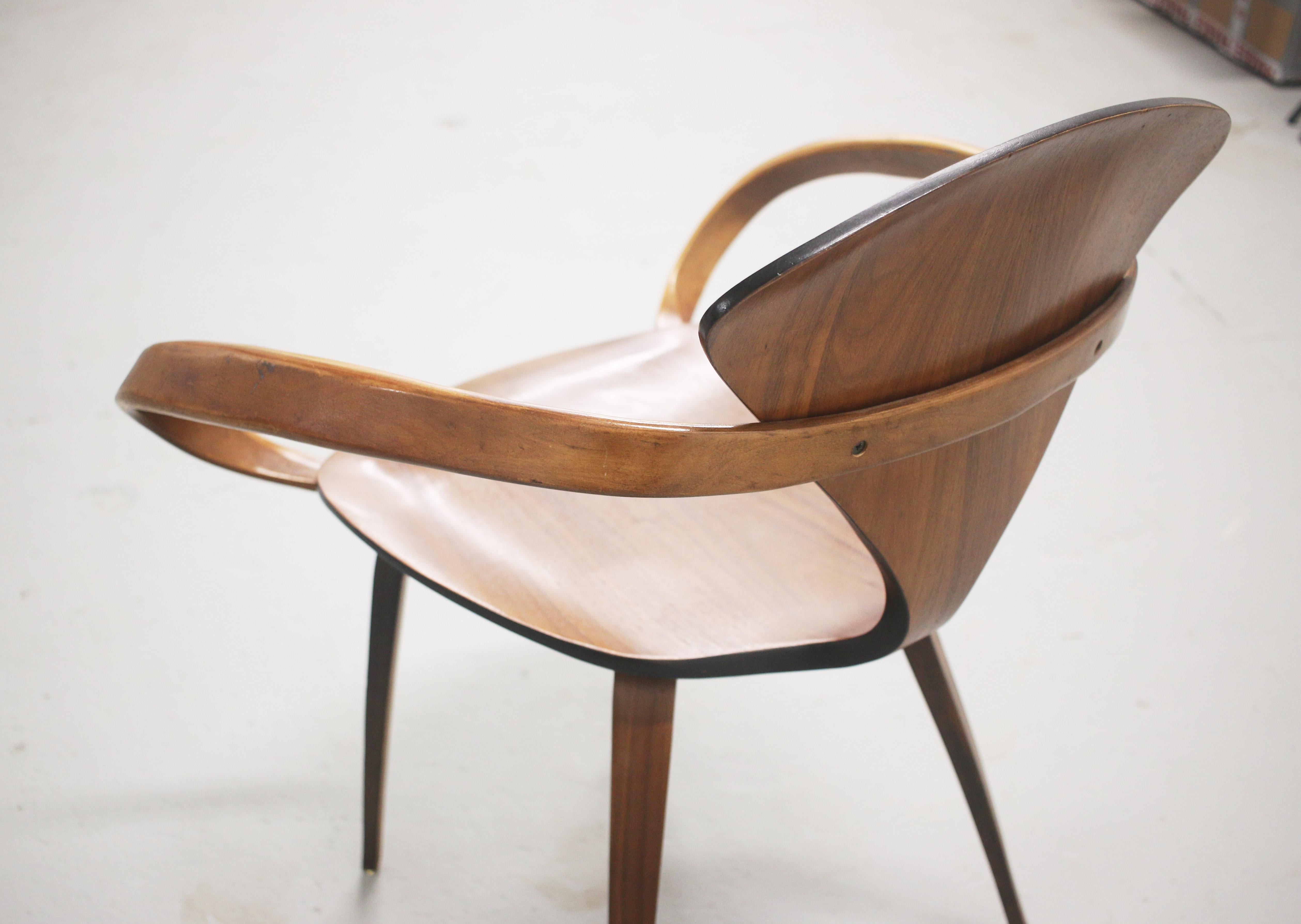Wood Norman Cherner Pretzel Dining Chair, Made by Plycraft, USA, 1960s