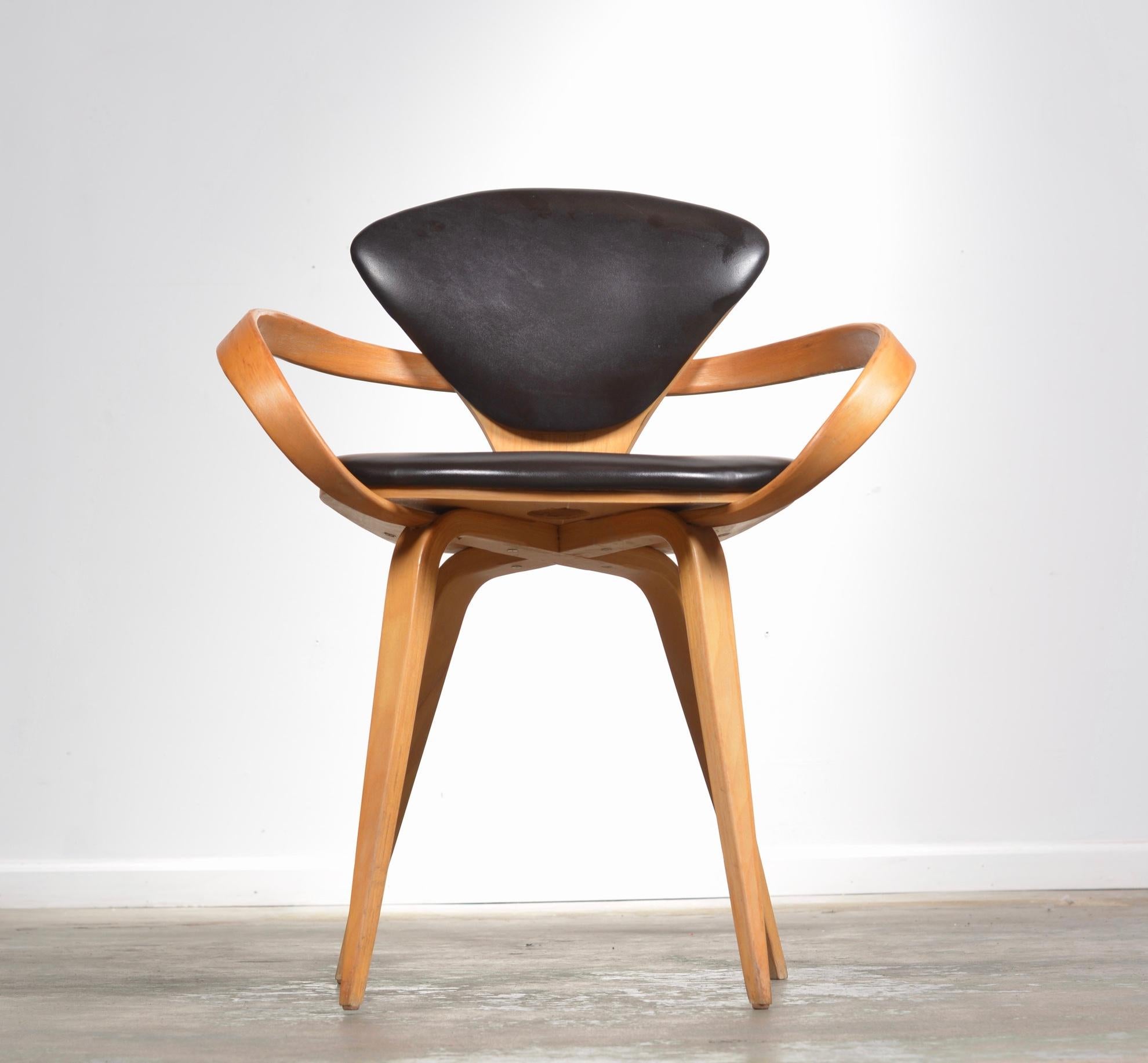 Set of 4 Norman Cherner Pretzel Dining Chairs at 1stDibs | norman ...