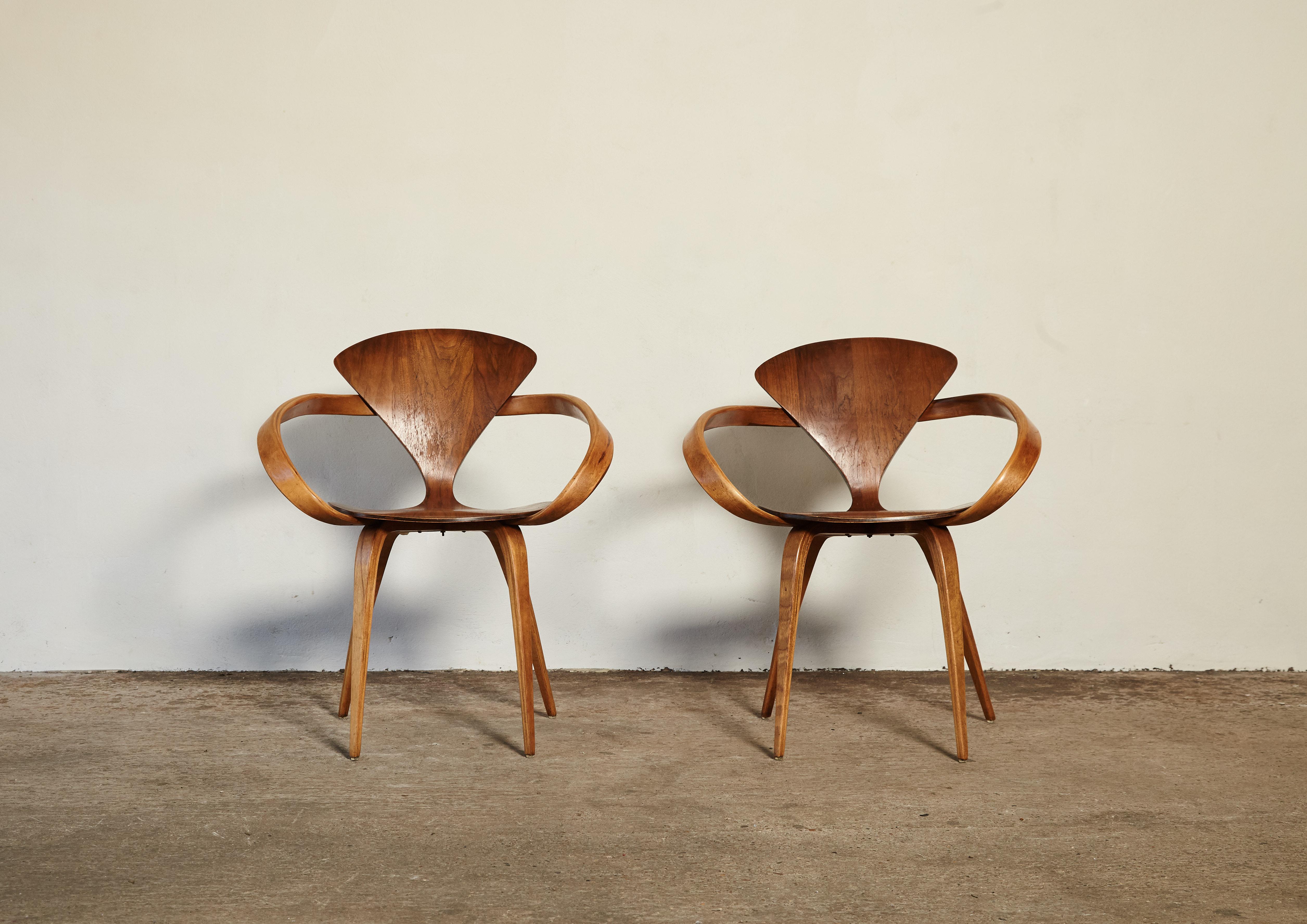 Mid-Century Modern Norman Cherner Pretzel Dining Chairs, Made by Plycraft, USA, 1960s
