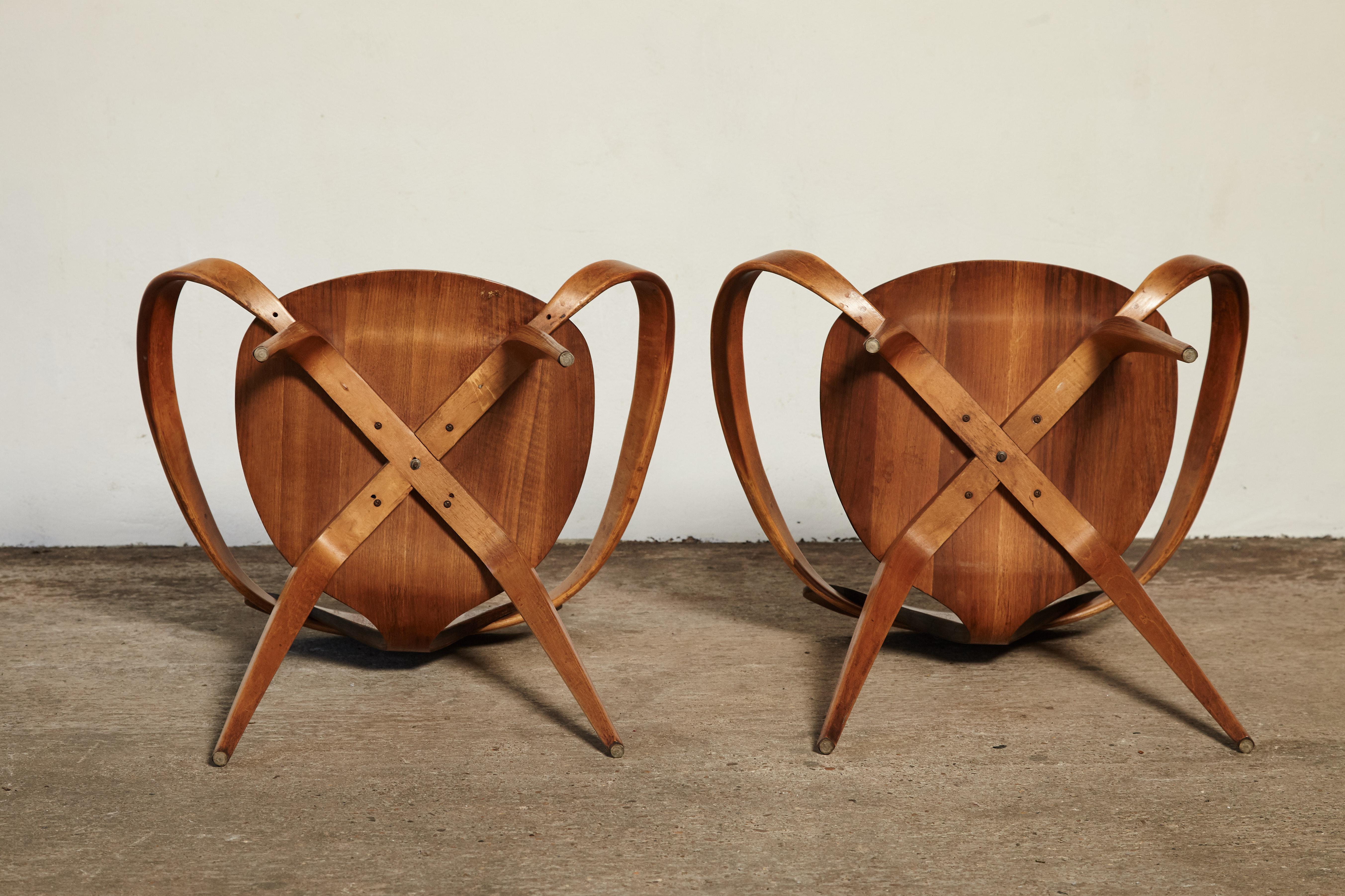 Norman Cherner Pretzel Dining Chairs, Made by Plycraft, USA, 1960s 1