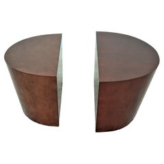 Norman Diekman for Coalesse Diekman hard Maple Veneer Occasional Tables, a Pair