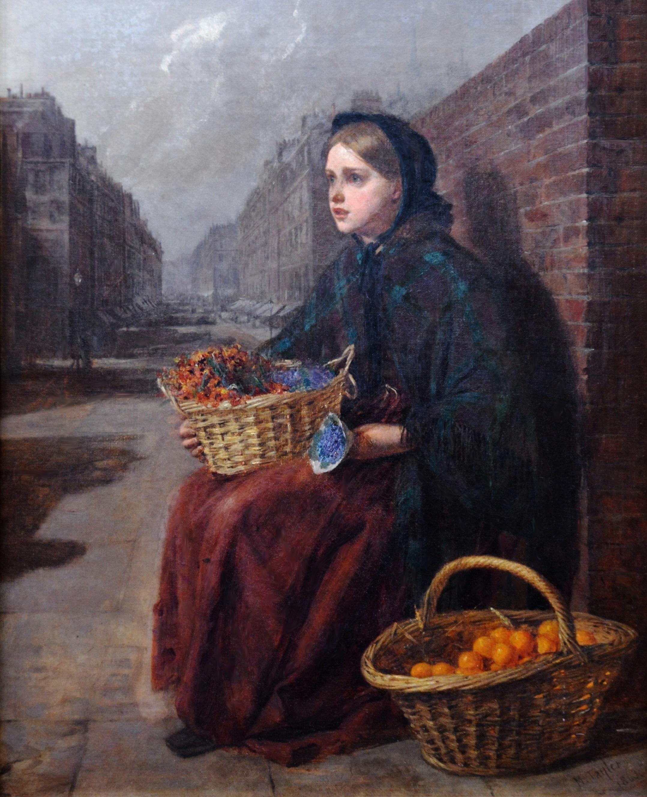 girl with oranges painting