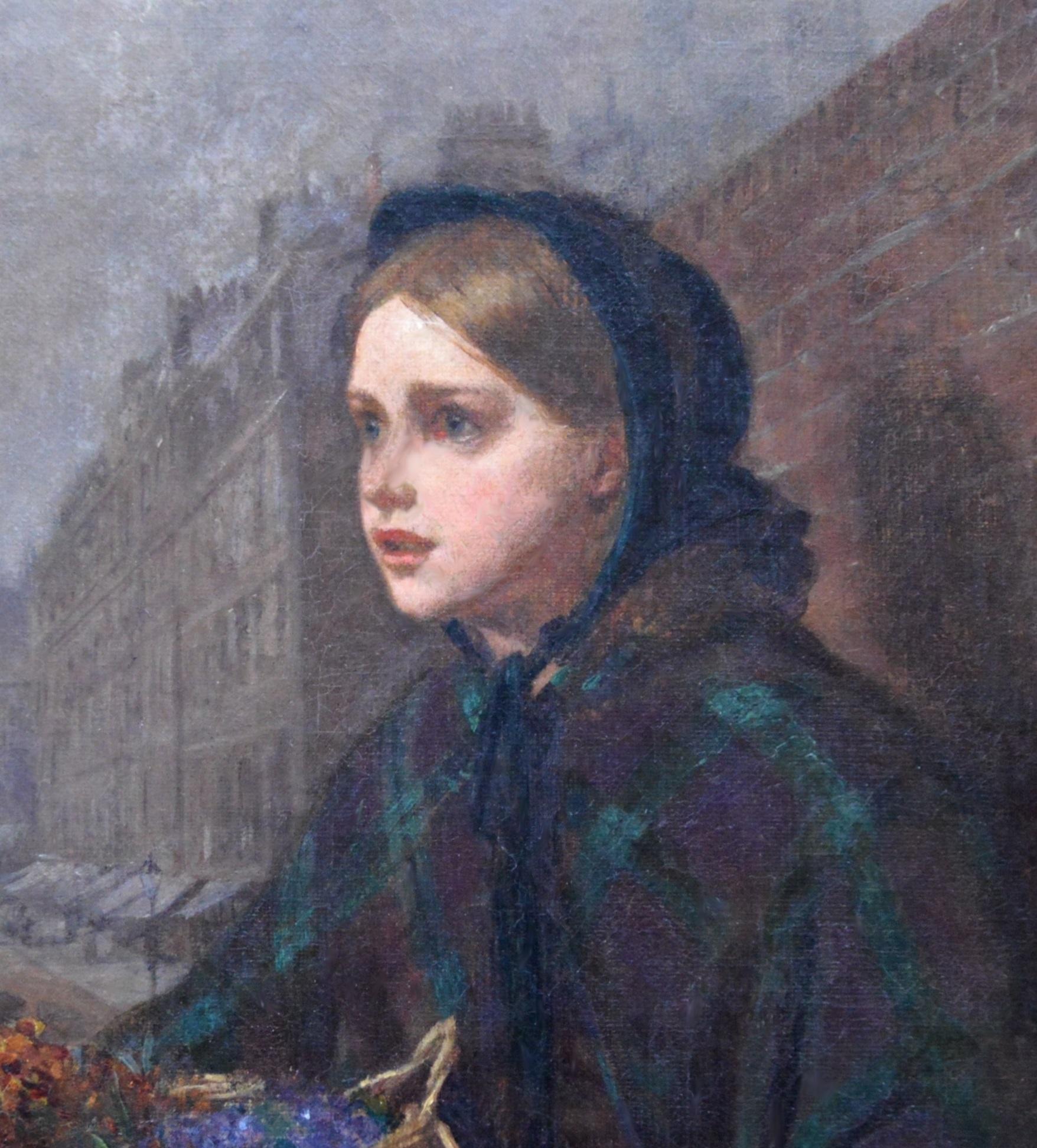 Girl with Oranges - 19th Century Royal Academy Oil Painting 1863 2
