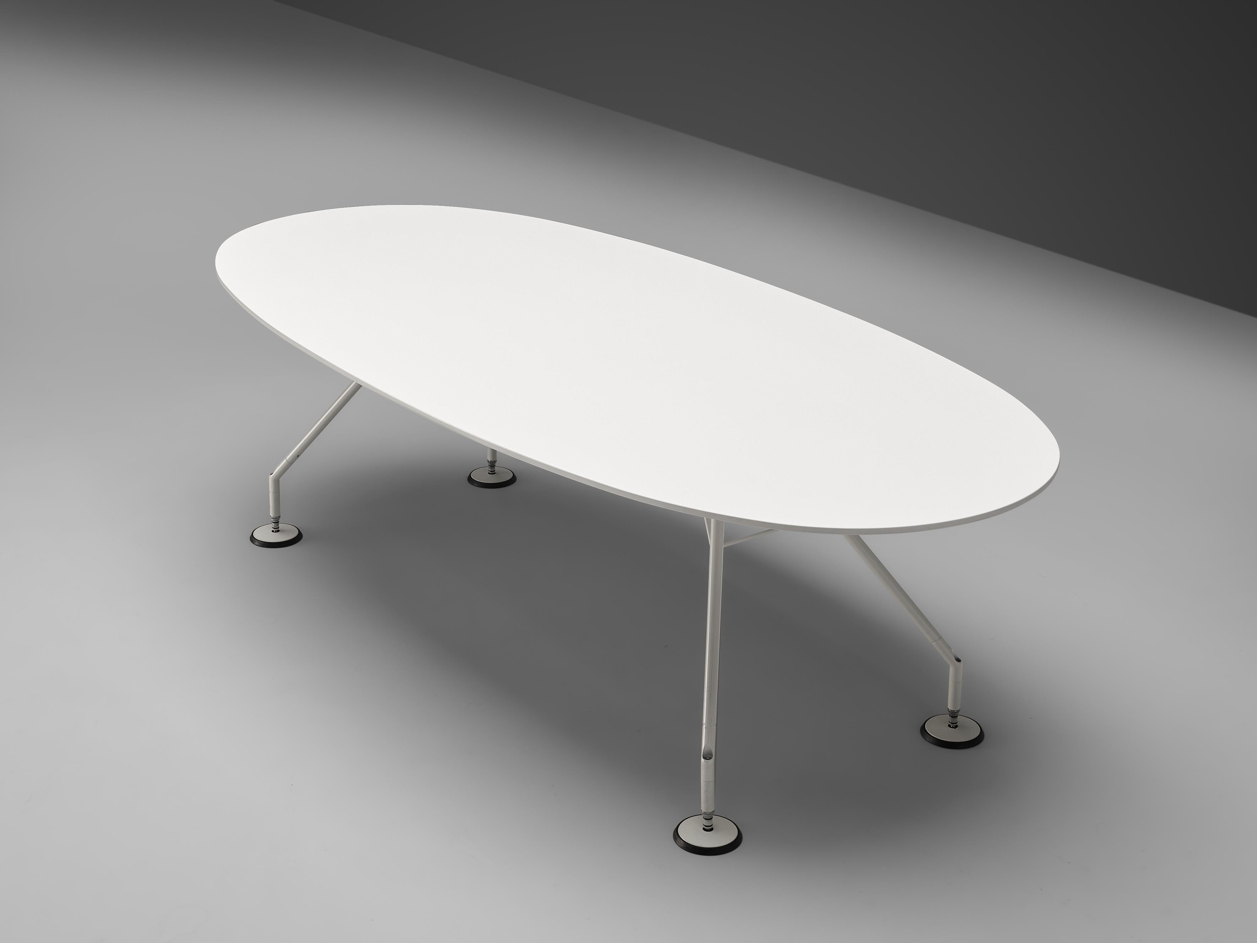 Norman Foster for Tecno ‘Nomos’ Dining or Conference Table in White 1