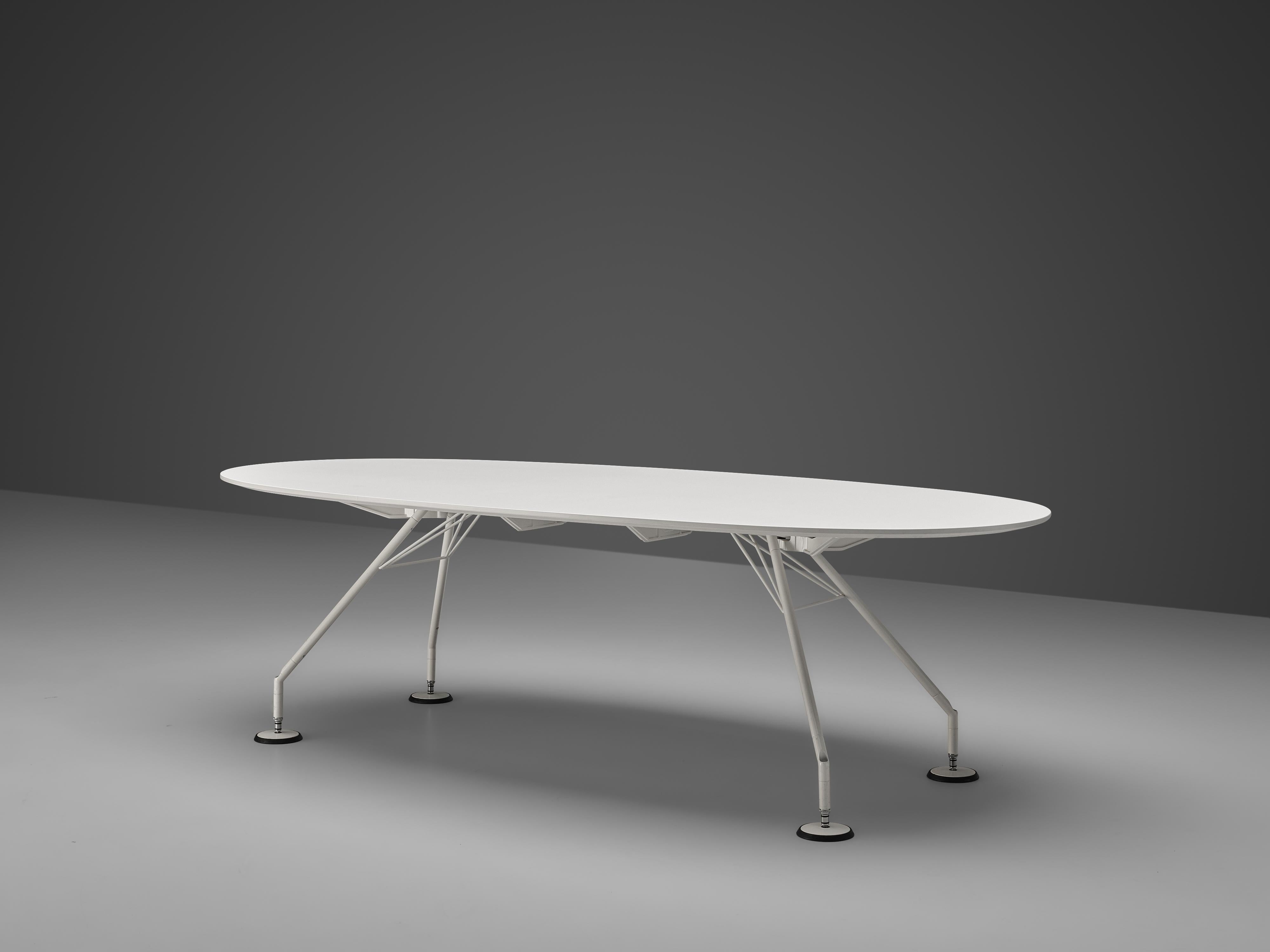 Norman Foster for Tecno, ‘Nomos’ dining or conference table, wood, metal, Italy, design 1986.

The ‘Nomos’ table designed by Norman Forster, manufactured by Tecno, is characterized by the stunning design of the base. Like Norman Foster said it in