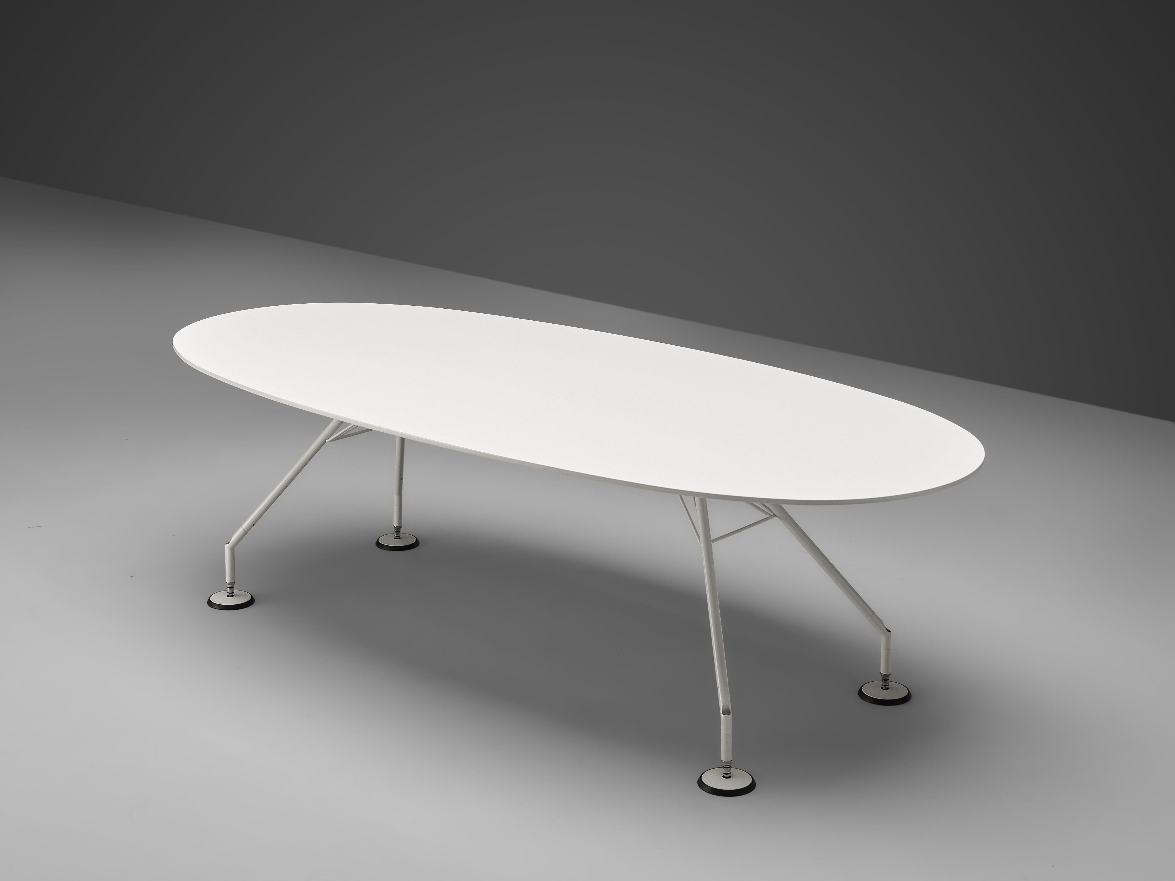 Italian Norman Foster for Tecno ‘Nomos’ Dining or Conference Table in White