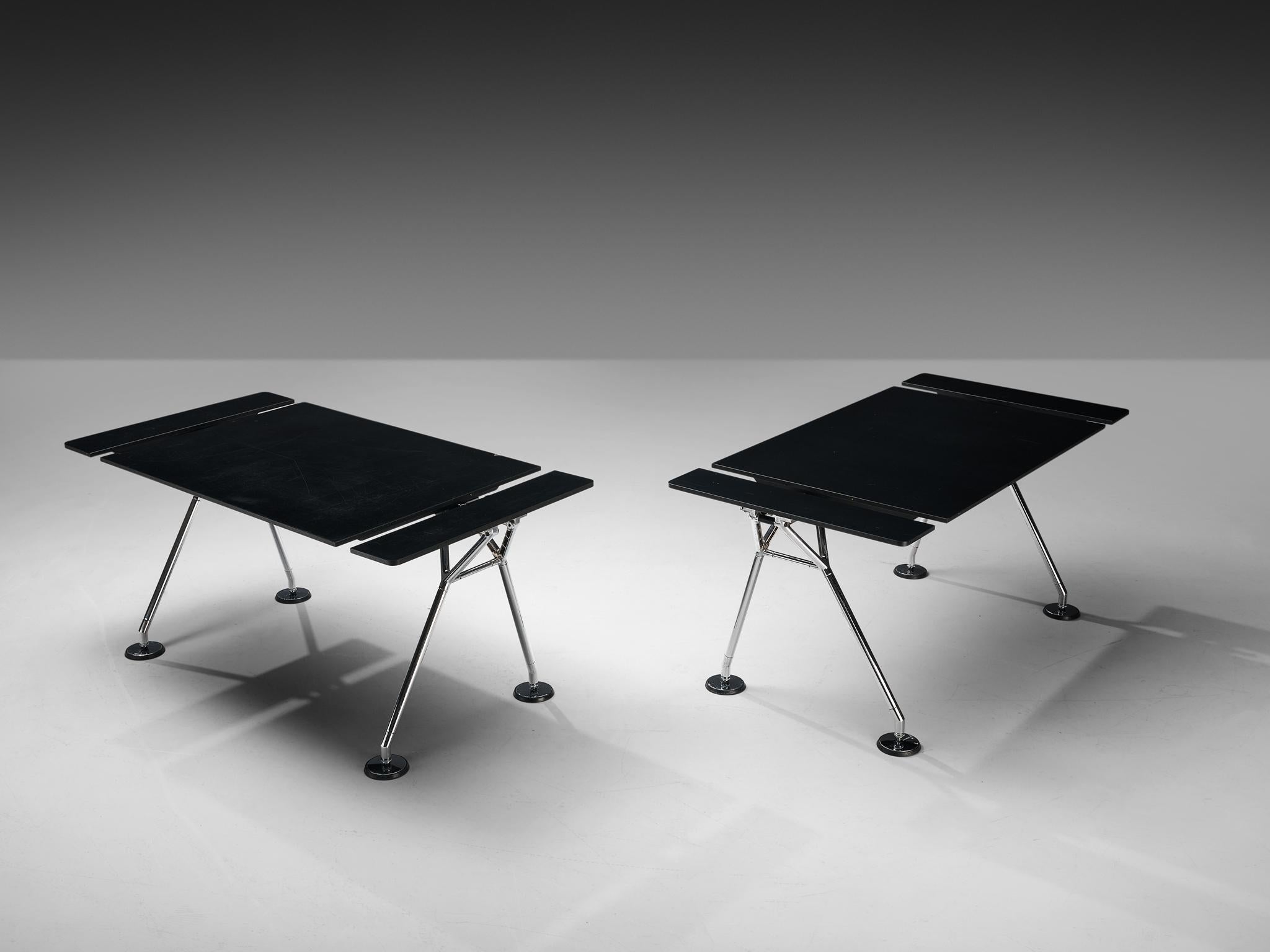 Norman Foster for Tecno, ‘Nomos’ desks or dining tables, wood, metal, Italy, design 1980s.

The ‘Nomos’ tables are designed by Norman Forster, manufactured by Tecno, and are characterized by the stunning design of the base. Like Norman Foster said