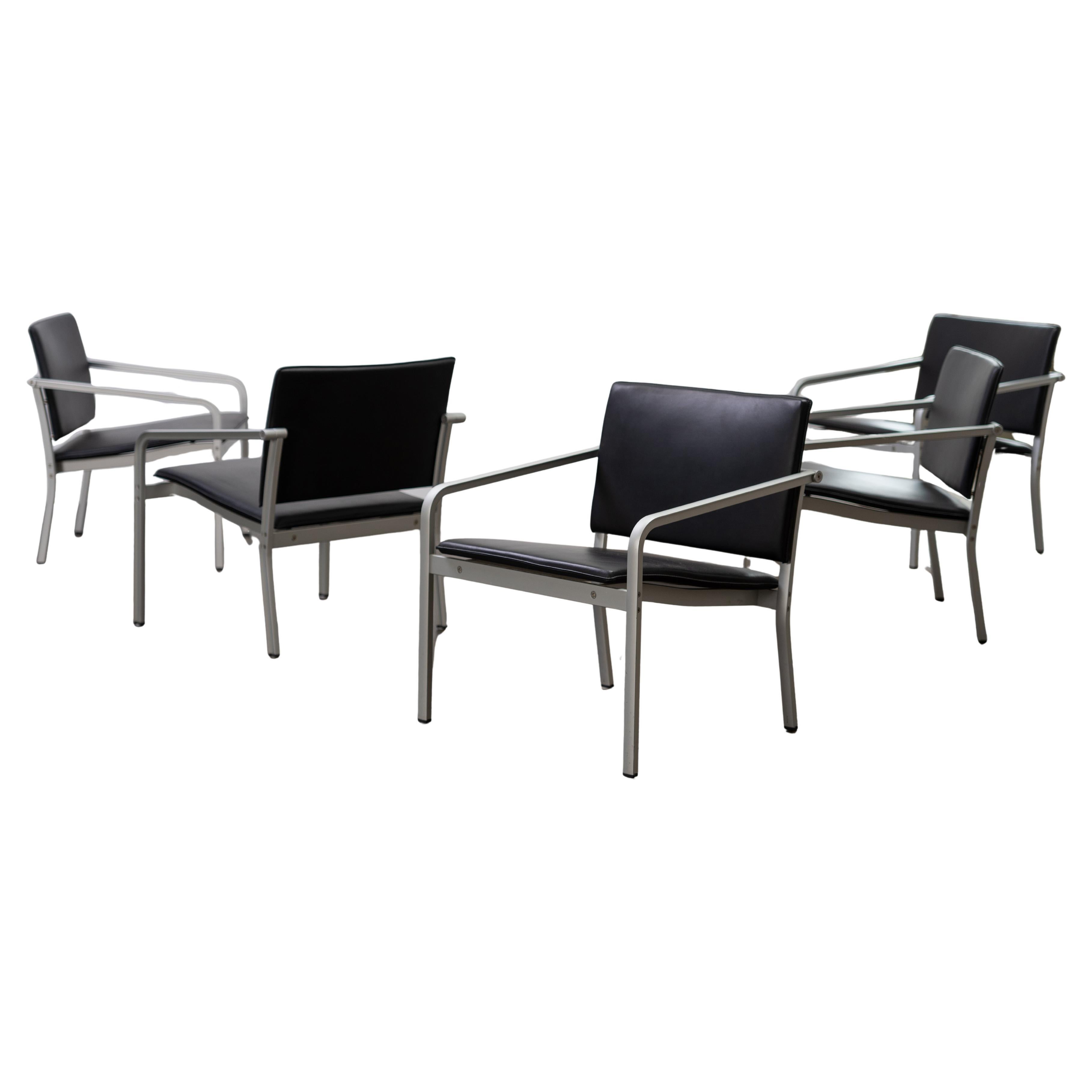 Norman Foster - Leather Lounge Chairs by Thonet, A 903PF, 1999 For Sale