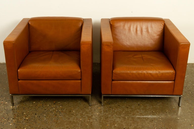 Norman Foster Living Room Set in Tan Leather for Walter Knoll, 2000s at