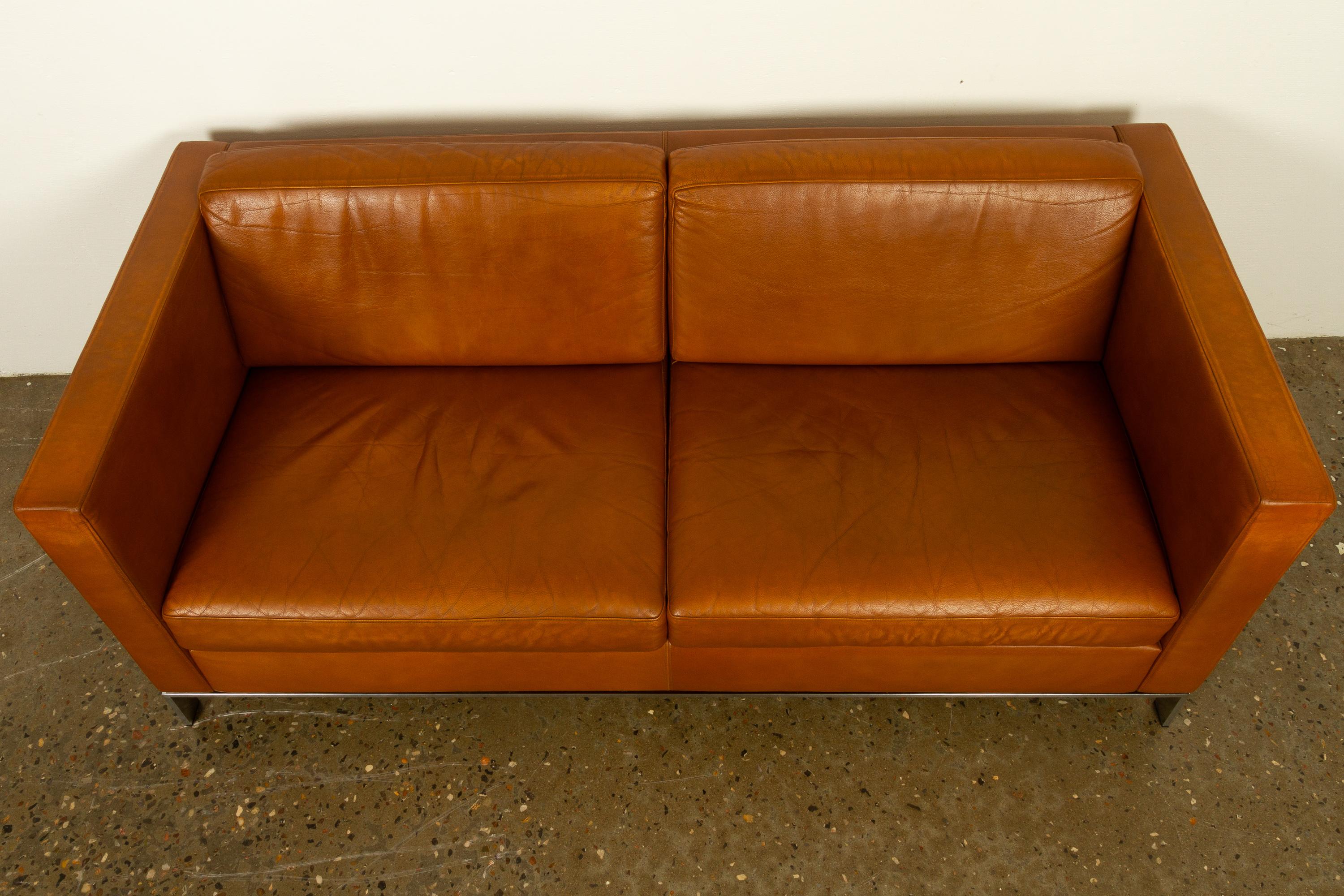 German Norman Foster Living Room Set in Tan Leather for Walter Knoll, 2000s