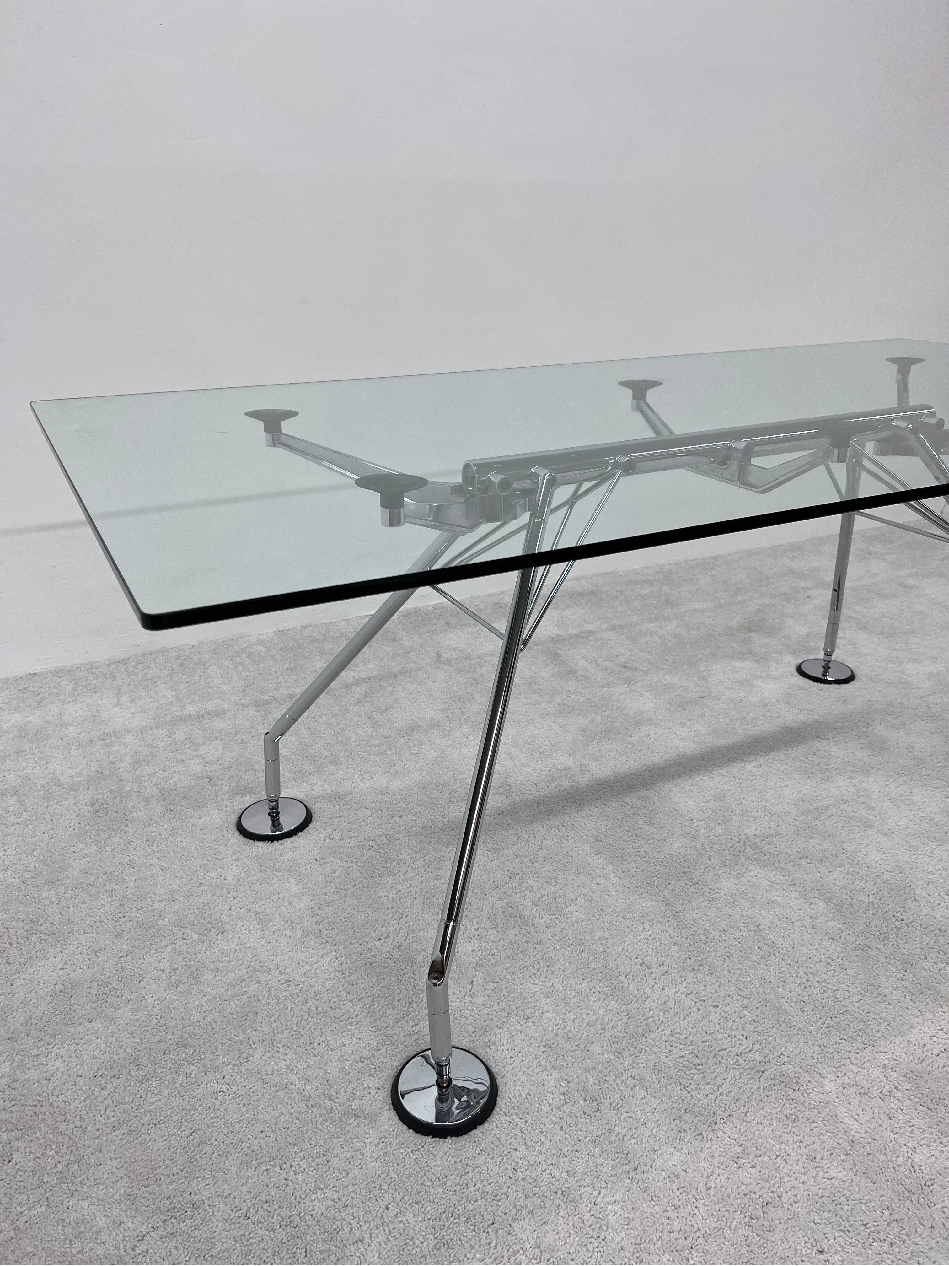 Glass Norman Foster Nomos Dining or Conference Table for Tecno