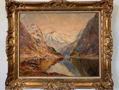 «Jossing Fjord», de Norman Harper, óleo sobre lienzo enmarcado, aprox. siglo XX