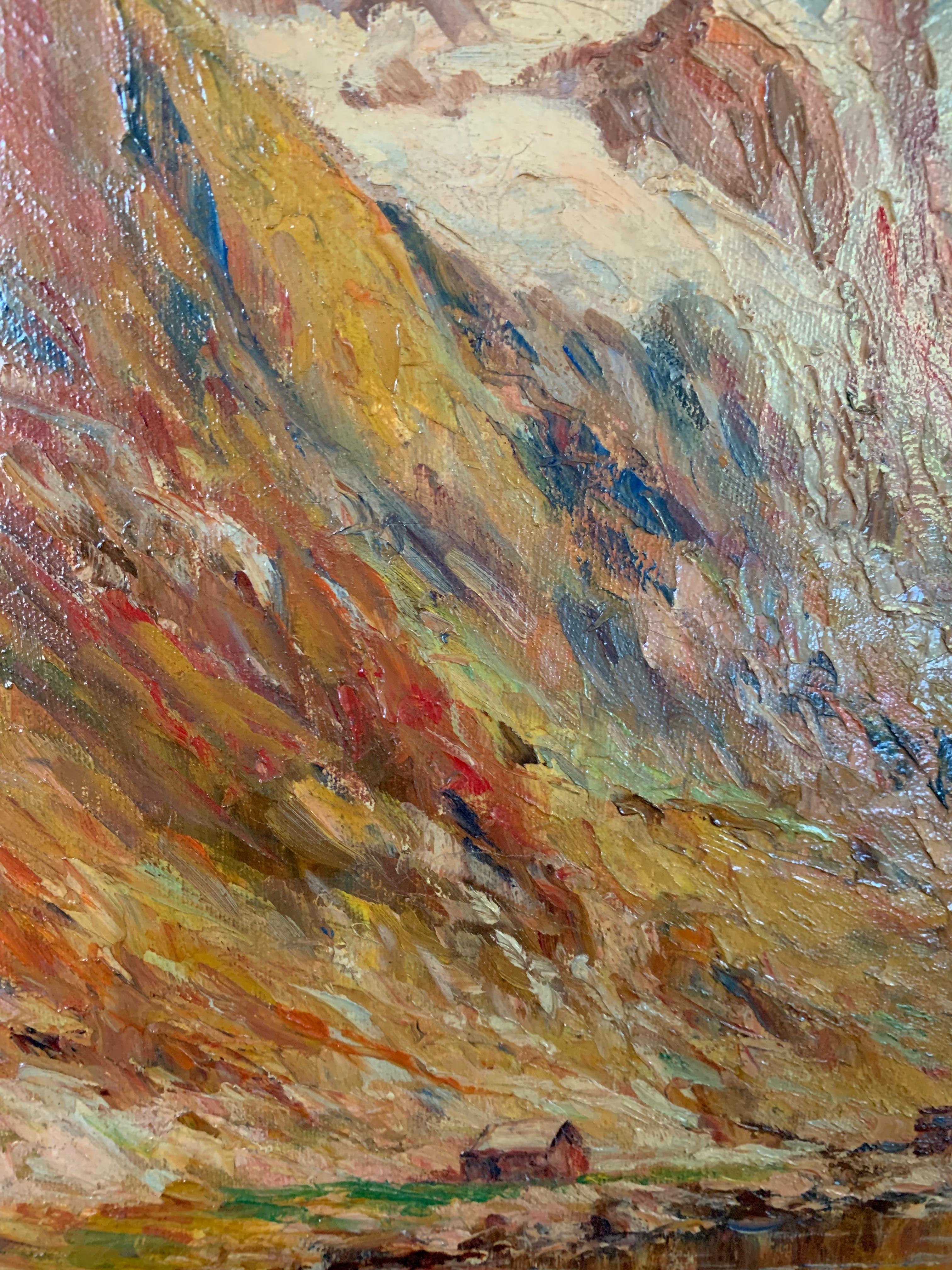 'Jossing Fjord' by Norman Harper, Oil on Canvas For Sale 1