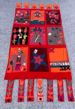 Norman Laliberte 1776 Arazzo 1925-2021 Firmato a mano