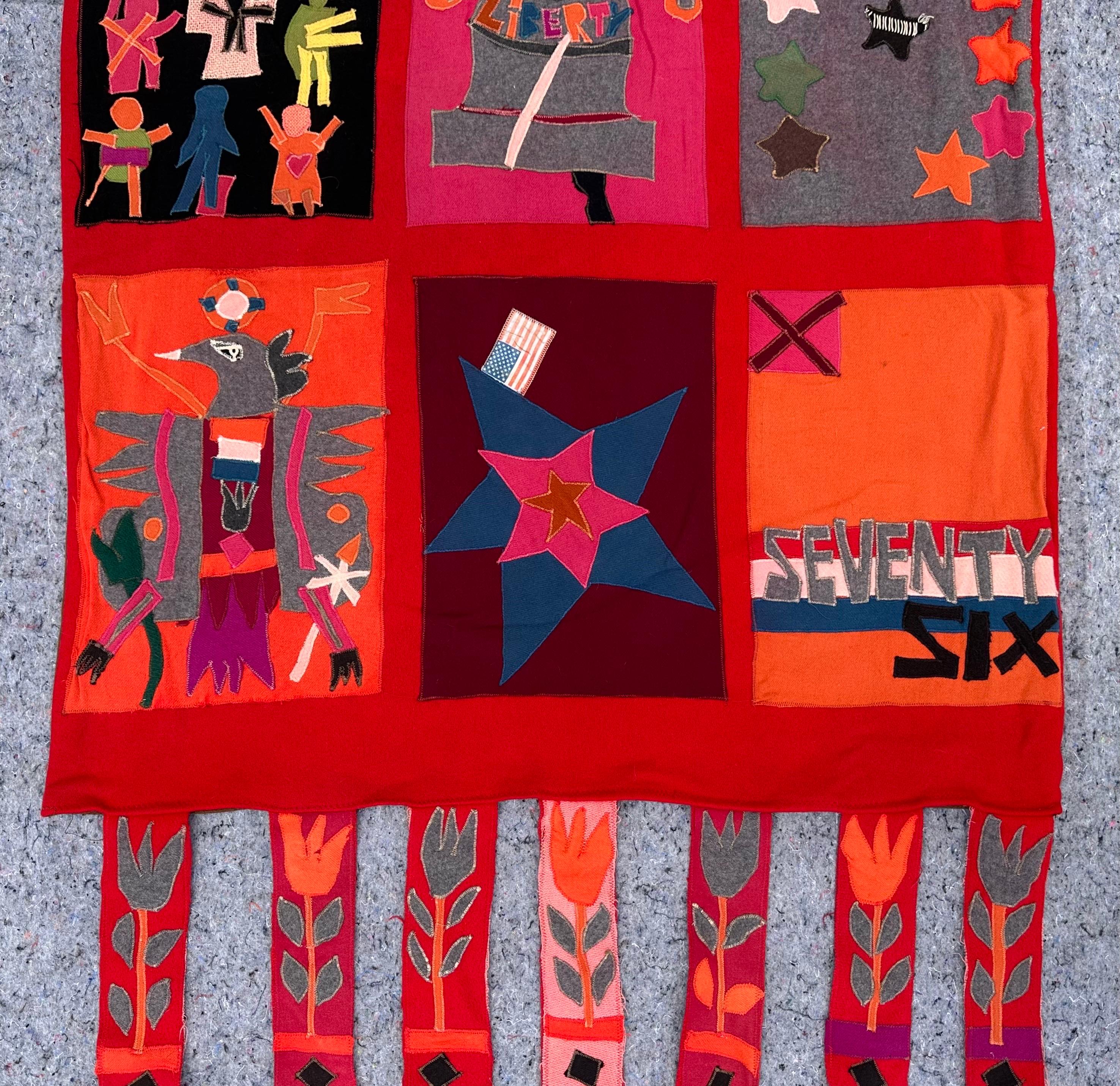 Appliqué Norman Laliberte 1776 Tapestry 1925-2021 Hand Signed For Sale