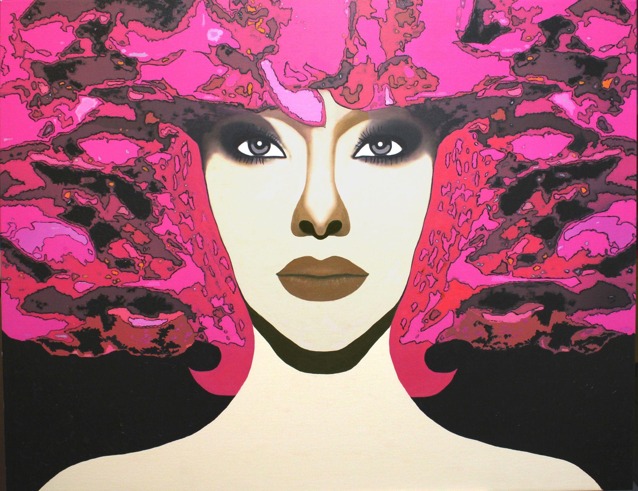 Jenelle, Pittura, Acrilico su tela - Painting di Norman Lerner