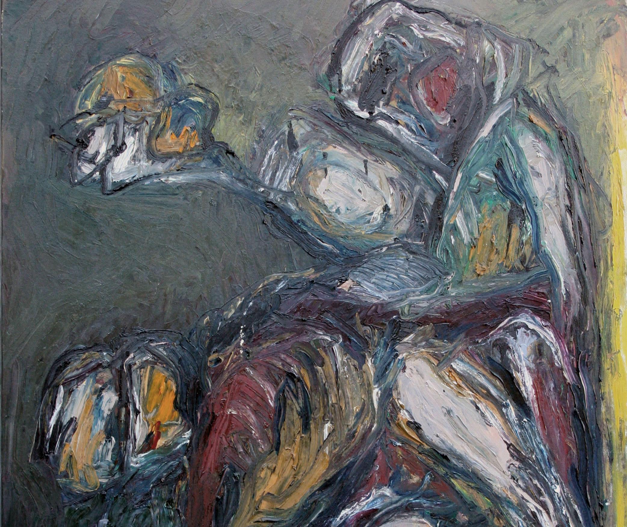 Espressionista astratto -- Figura in movimento - Painting Espressionismo astratto di Norman Liebman