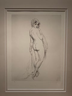 Norman Lindsay:: „No Yes“:: Radierung auf Papier gerahmt