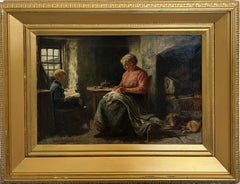 1889 Scottish Artist Norman M. Macdougall (1852-1939) Antique Genre O/c painting