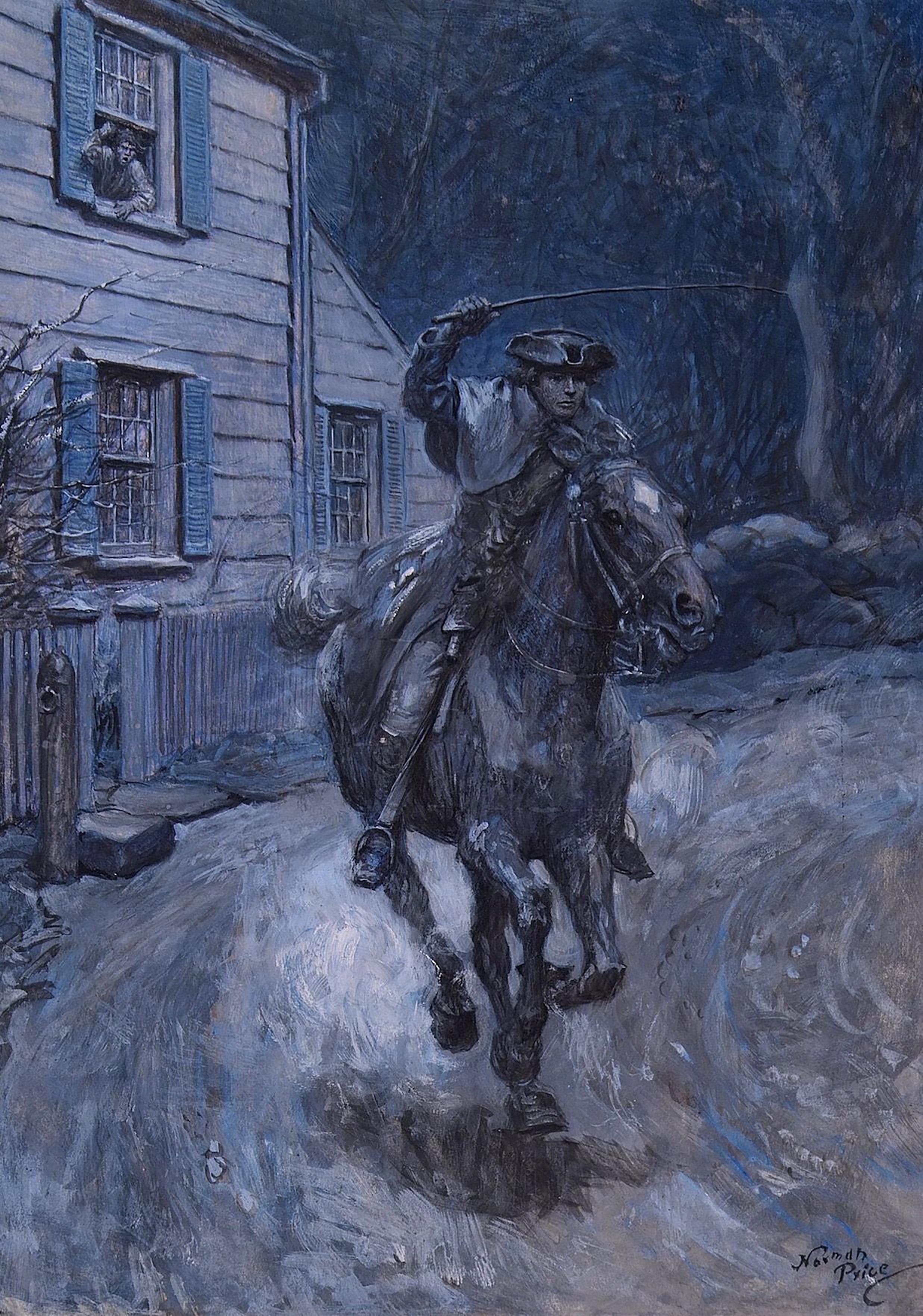 Paul Revere Riding on Horseback