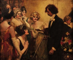 Violinist Admired by Women at Party