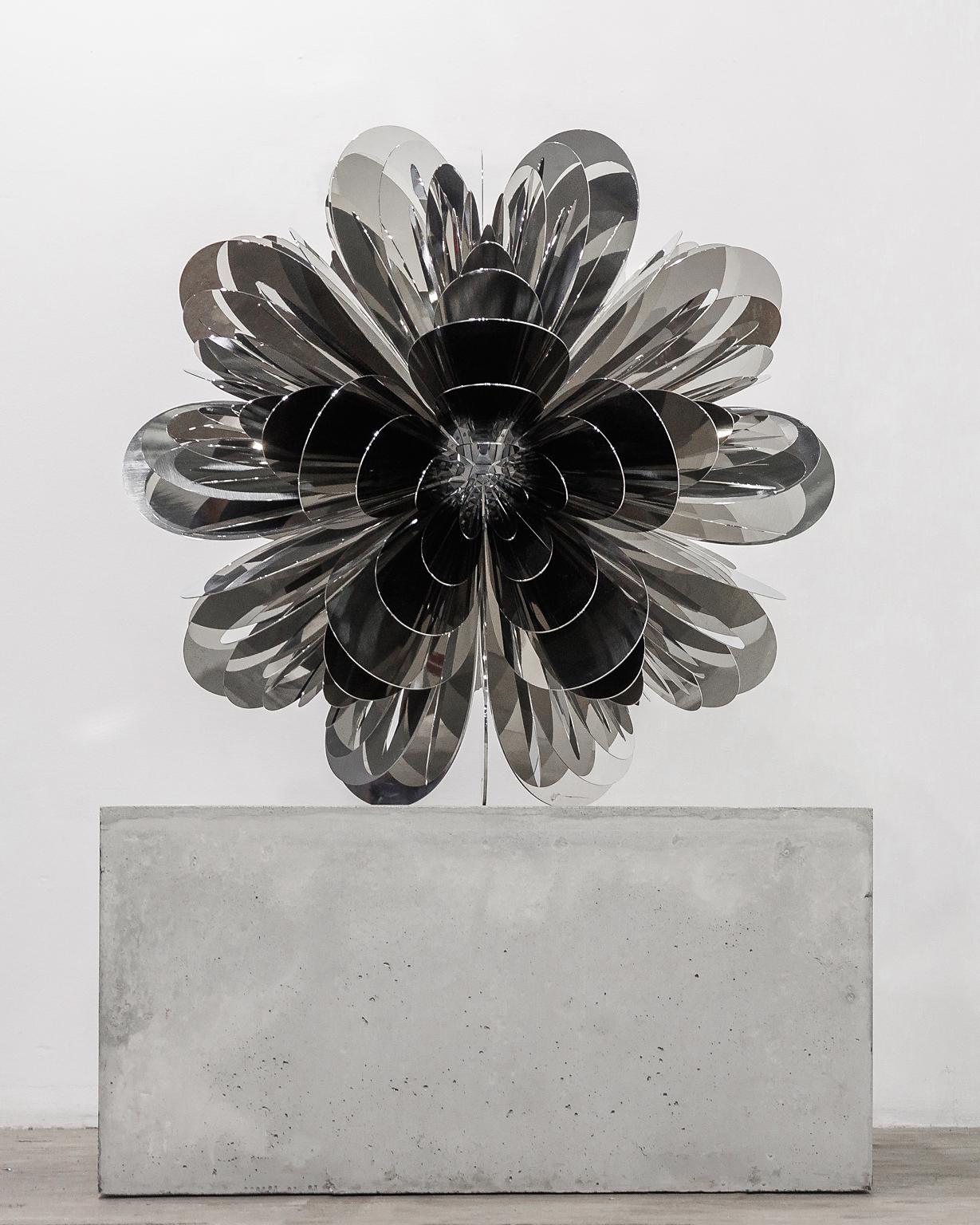 "Bloom No. 4" from the Bloom Series, Abstract, Organic Sculpture in Steel