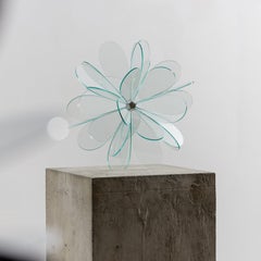 "Flor nº 5" de la serie Flor, escultura abstracta y orgánica en vidrio