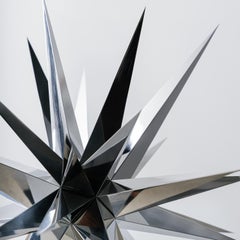 "Dark Star #2", Organic, Abstract, Aluminum Metal Sculpture, Tabletop Size