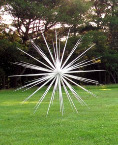 "Windseed", Large-Scale, Organic, Abstract Aluminum Metal Sculpture in white