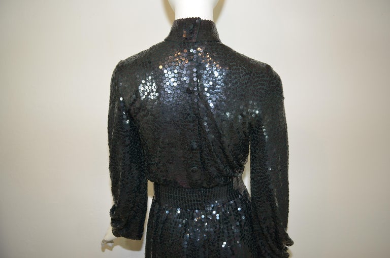 Norman Norell 1970's Sequin-Embellished Mermaid Dress RARE For Sale at 1stDibs | norman norell