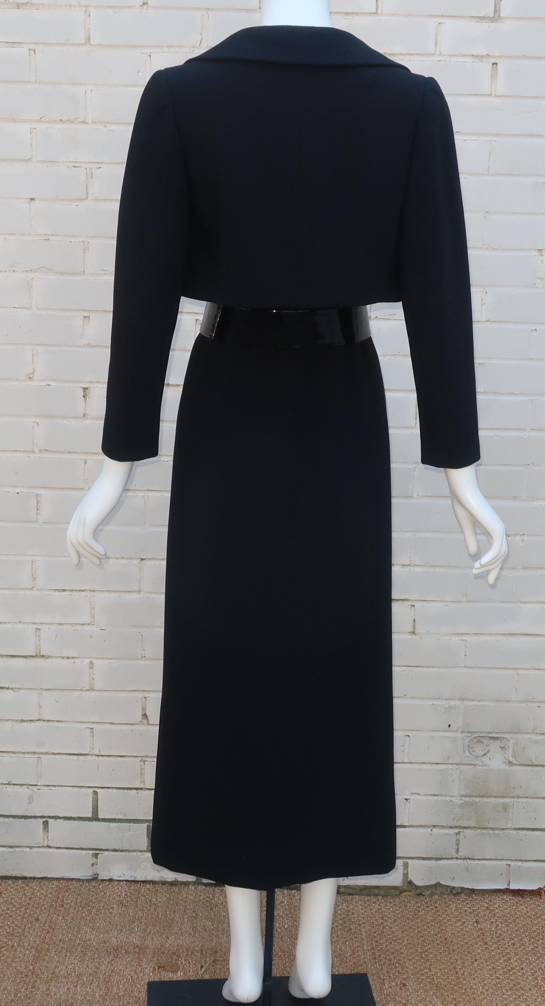 Norman Norell Belted Maxi Skirt Evening Suit With Cropped Jacket, 1968 For Sale 5