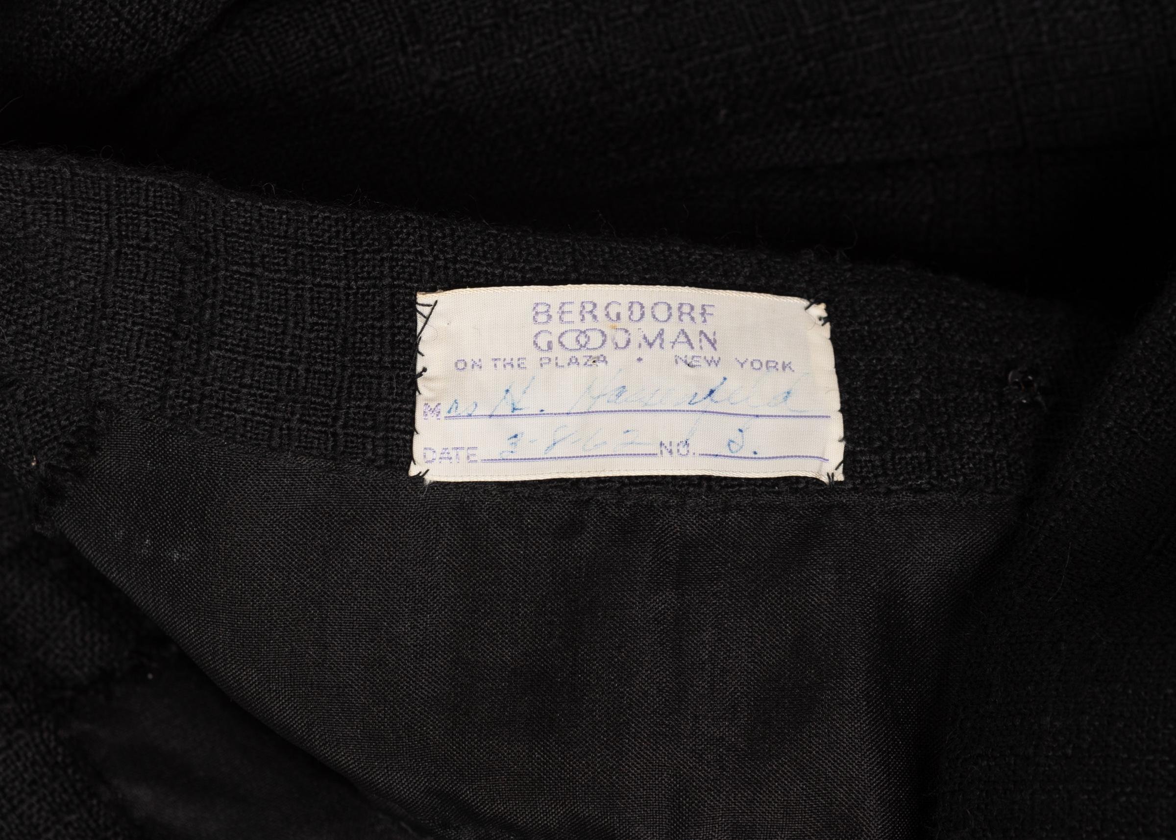 Norman Norell Couture Tailleur jupe tailleur noir/haut sans manches, années 1960 en vente 6