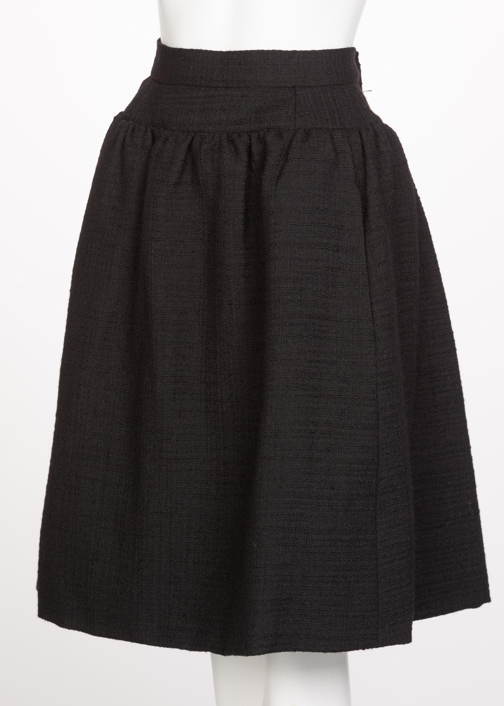 Norman Norell Couture Tailleur jupe tailleur noir/haut sans manches, années 1960 en vente 2