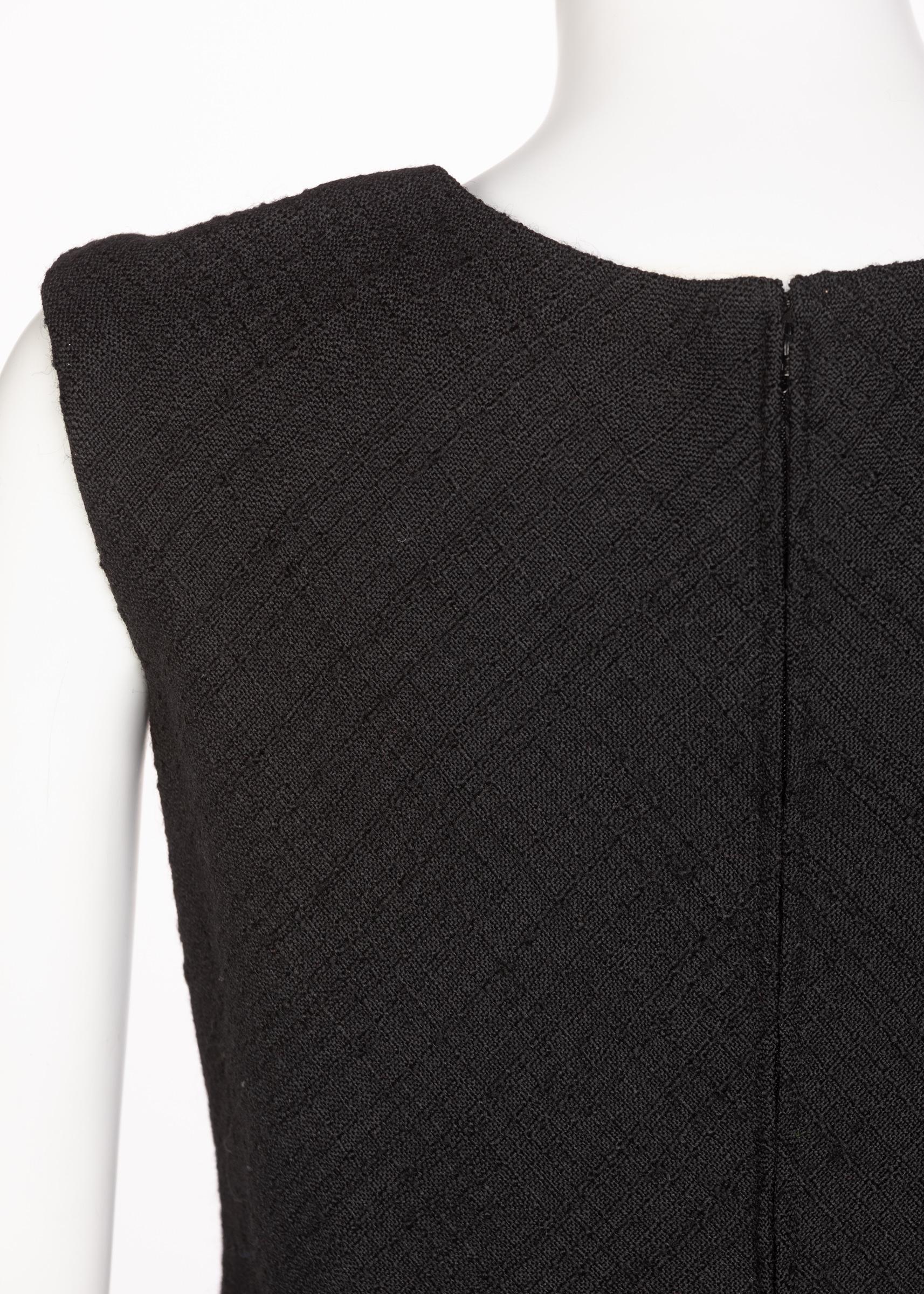 Norman Norell Couture Tailleur jupe tailleur noir/haut sans manches, années 1960 en vente 3