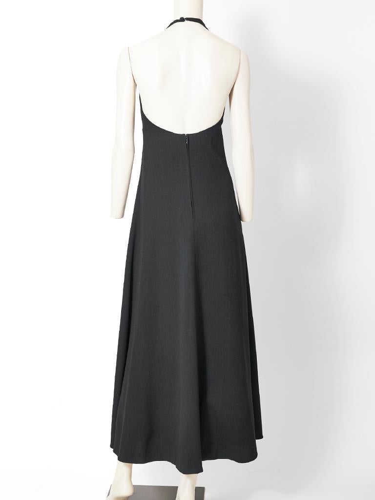 Norman Norell Crepe Halter Neck Gown In Good Condition In New York, NY