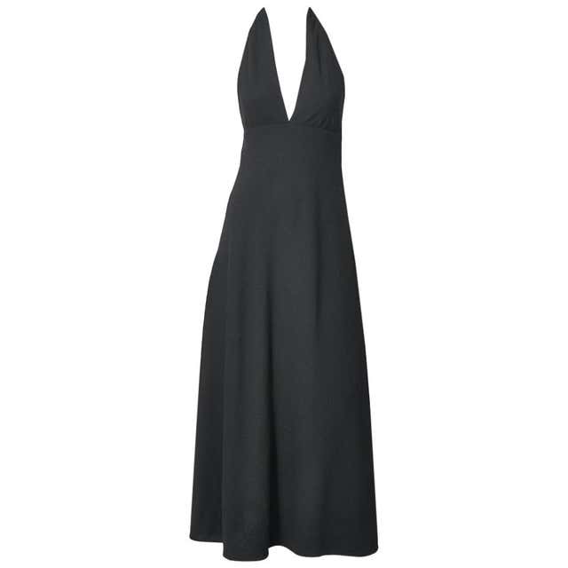 Norman Norell Crepe Halter Neck Gown at 1stDibs