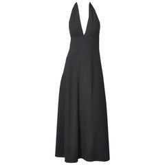 Norman Norell Crepe Halter Neck Gown