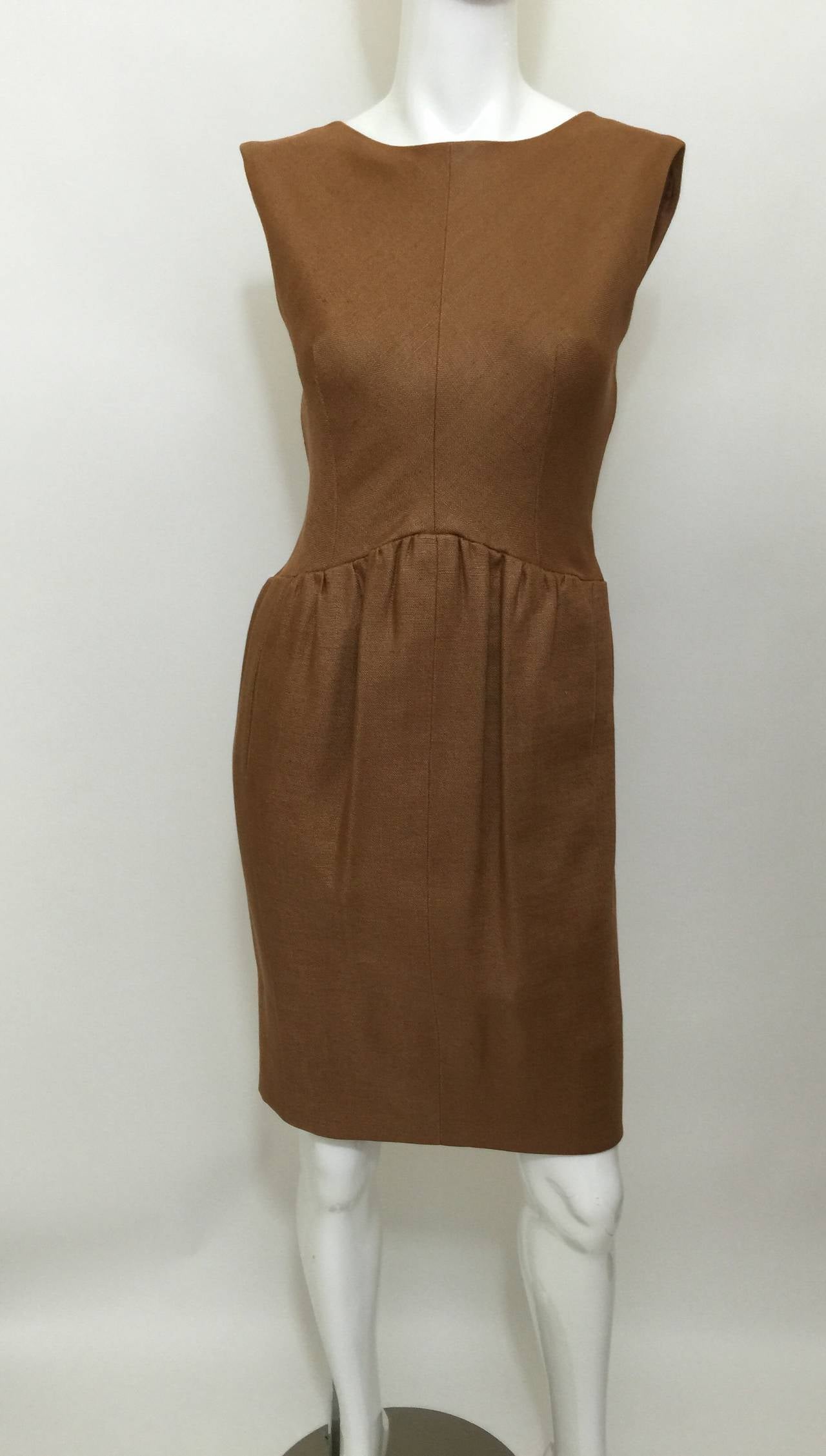 Marron Norman Norell - Robe vue sur Jacqueline Kennedy, années 1960 en vente