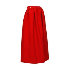 Norman Norell Heavyweight Red Full Hostess Skirt - S, 1960s