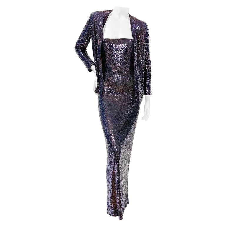 norman norell purple dress Norman Norell Iconic Vintage 1963 Mermaid Gown
