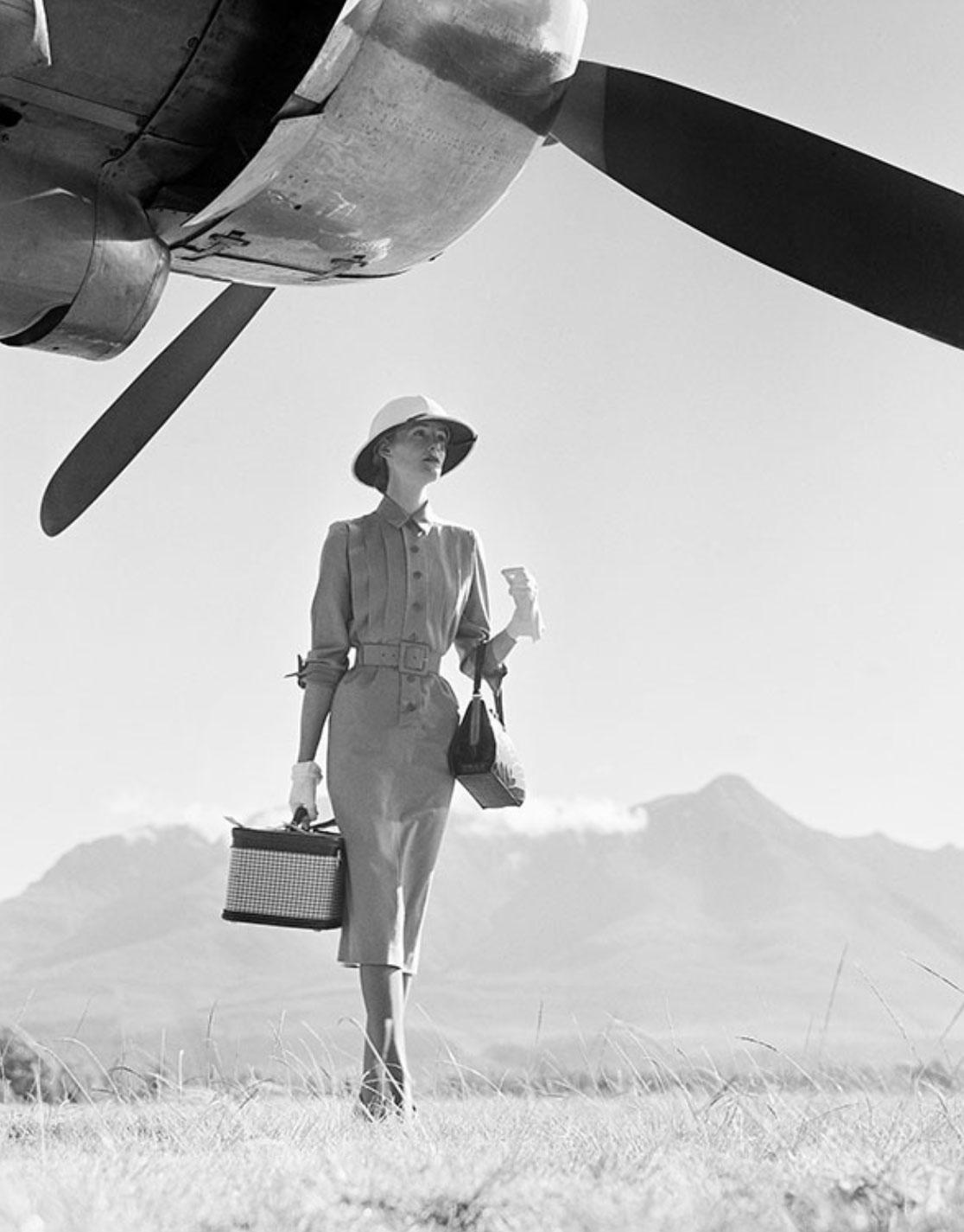 Norman Parkinson Portrait Photograph - In the Blazing Sun at George Airfield