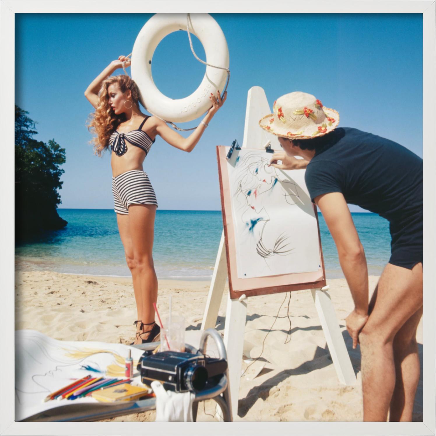 Jerry Hall et Antonio Lopez - Vogue britannique, photographie d'art, 1975 en vente 2