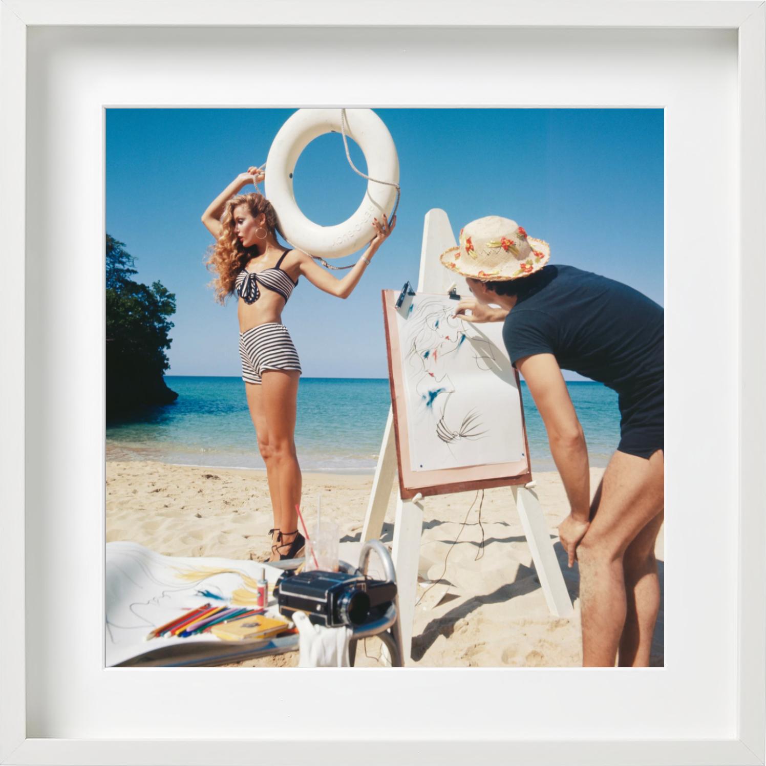 Jerry Hall et Antonio Lopez - Vogue britannique, photographie d'art, 1975 en vente 4