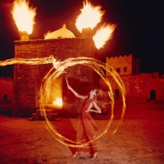 Jerry Hall at the Hindu fire temple at Baku, Azerbaijan
