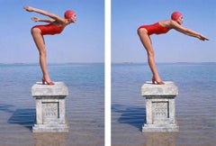 Jerry Hall Dive (Diptych)