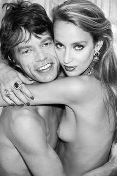 Mick Jagger und Jerry Hall, 1981, Gelatinesilberdruck