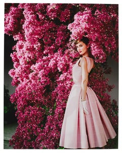 Vintage Norman Parkinson 'Audrey Hepburn with Flowers'