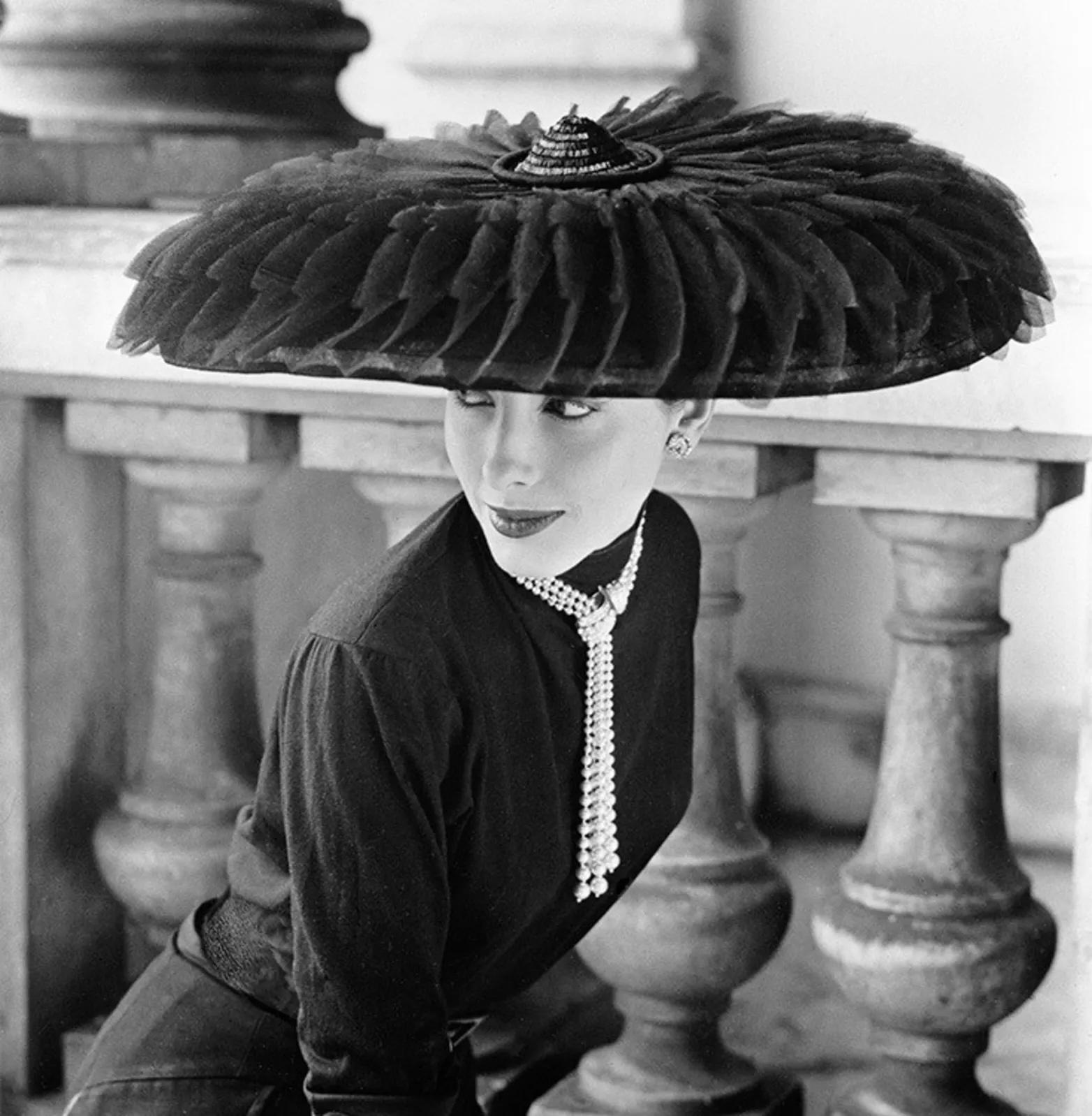 Norman Parkinson 'Marisa Berenson in a feather hat, 1966' For Sale 2